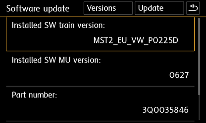 Compatible Software version for Volkswagen CarPlay/Android Auto 